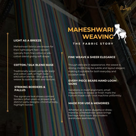 Peach - maheshwari silk cotton handloom fabric - handcrafted
