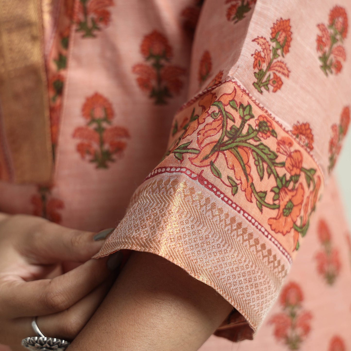 Mangalagiri Kurta with Palazzo & Dupatta Set