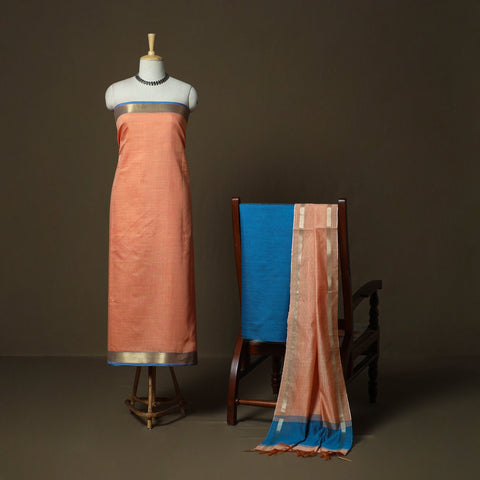 Mangalagiri silk cotton 3pc unstitched dress material