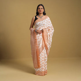 Mercerised Cotton Handloom Pochampally Ikat Saree