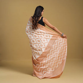 Mercerised Cotton Handloom Pochampally Ikat Saree