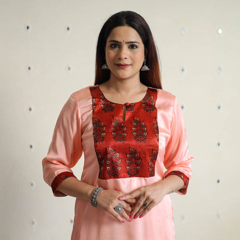 Buy Modal Silk Plain Long Straight Kurta 08 Online at iTokri.com