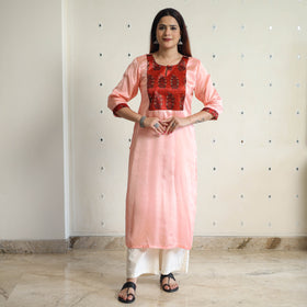 Buy Modal Silk Plain Long Straight Kurta 08 Online at iTokri.com