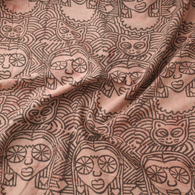 Peach - natural dyed cotton bindaas fabric - girl