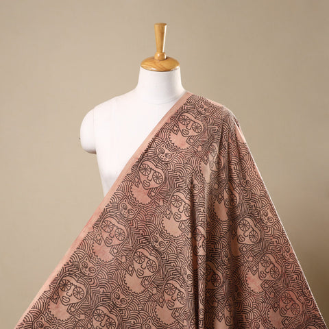 Peach - natural dyed cotton bindaas fabric - girl