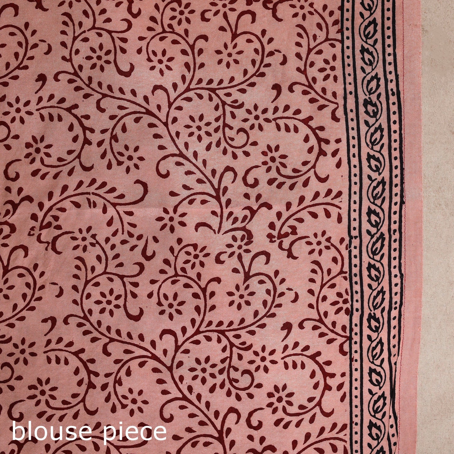 Peach - natural dyed dola silk bagh saree with zari border