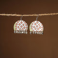 Grey Nusrat Ghungroo Work Fabart Earrings