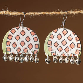 Grey Nusrat Ghungroo Work Fabart Earrings