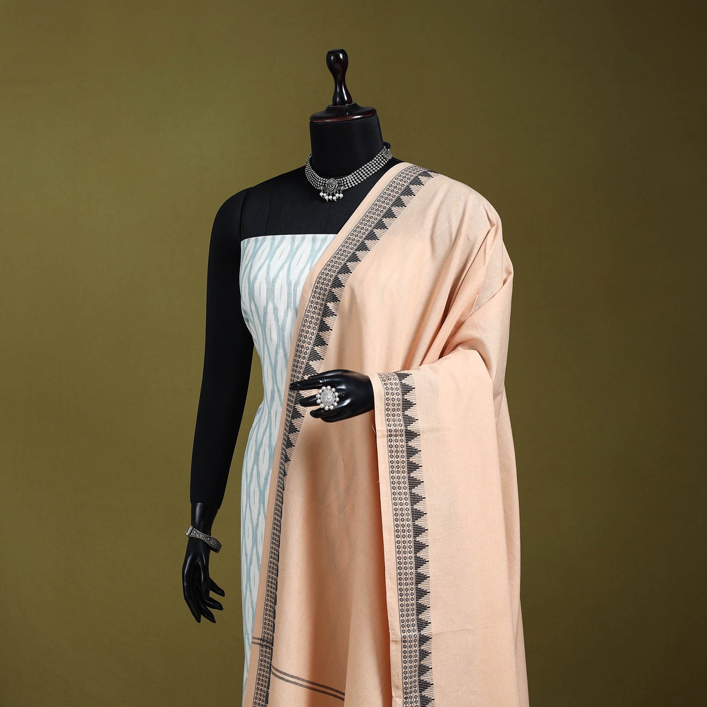 Odisha handloom cotton sambalpuri dupatta 04 - handcrafted