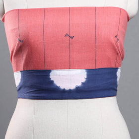 Peach - organic kala cotton handloom blouse piece 38