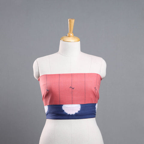 Peach - organic kala cotton handloom blouse piece 38