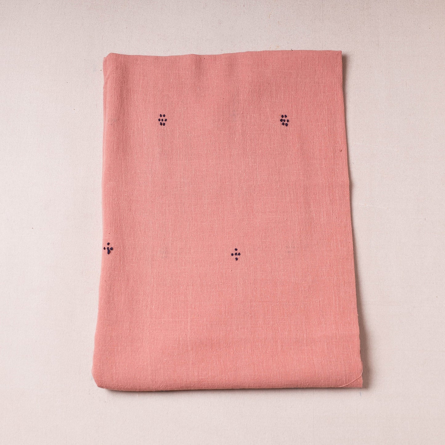 Peach - Organic Kala Cotton Handloom Precut Fabric (1 meter)