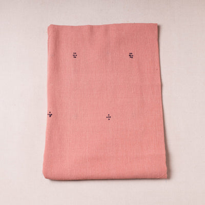 Peach - Organic Kala Cotton Handloom Precut Fabric (1 meter)
