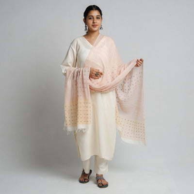 Phulia Bengal Jamdani Handloom Pure Cotton Dupatta Online at iTokri.com