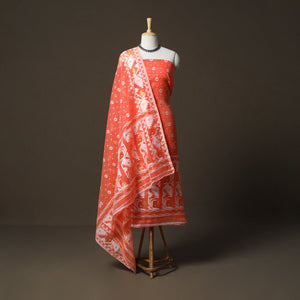 Phulia jamdani silk cotton 2pc unstitched dress material 11