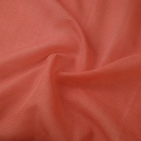 Peach Plain Cotton Kota Doria Fabric 