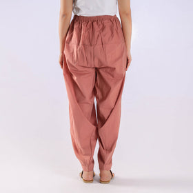 Buy Peach Plain Cotton Women Salwar