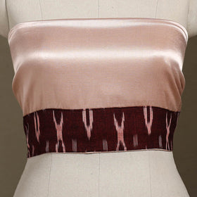 Peach Plain Mashru Silk Blouse Piece 