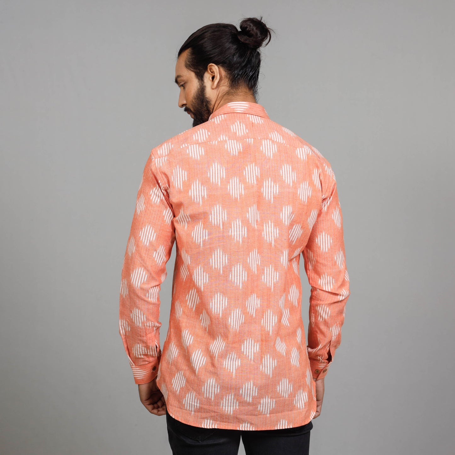 Buy Pochampally Ikat Cotton Men Full Sleeve Shirt Online at iTokri.com