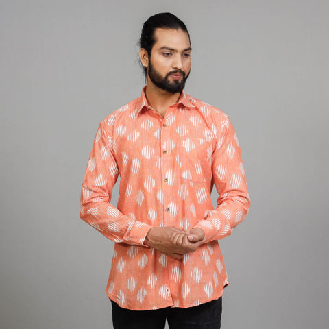 Buy Pochampally Ikat Cotton Men Full Sleeve Shirt Online at iTokri.com