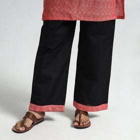 Buy Pochampally Ikat Weave Cotton Kurta with Palazzo & Dupatta Set Online l iTokri.com