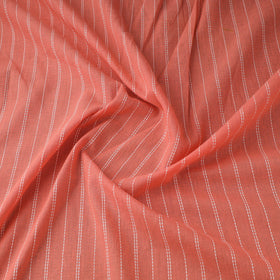 Peach Prewashed Cotton Jacquard Fabric