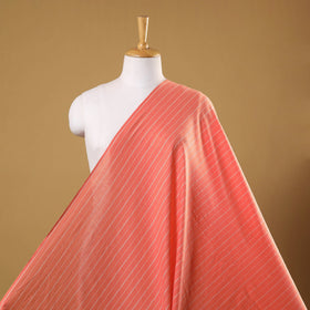 Peach Prewashed Cotton Jacquard Fabric