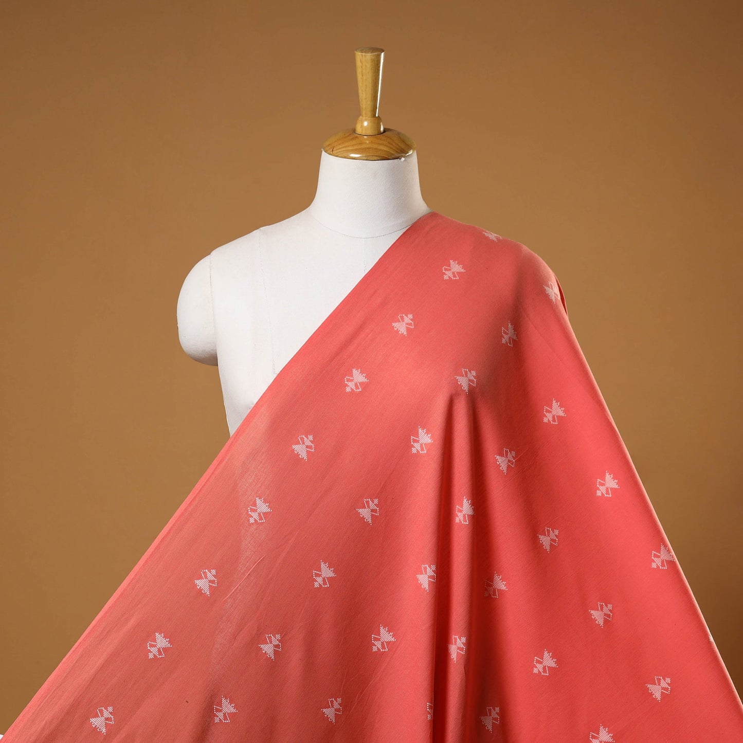 Peach - prewashed cotton jacquard weave fabric 16