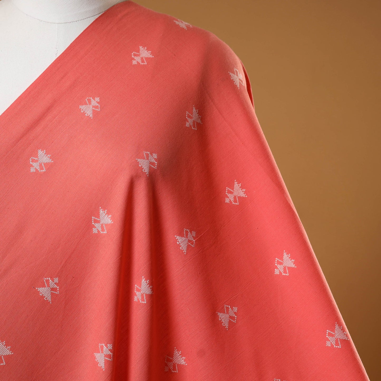 Peach - prewashed cotton jacquard weave fabric 16