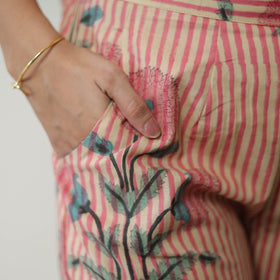 Peach - Block Printed Cotton Sanganeri Co-Ord Set 08