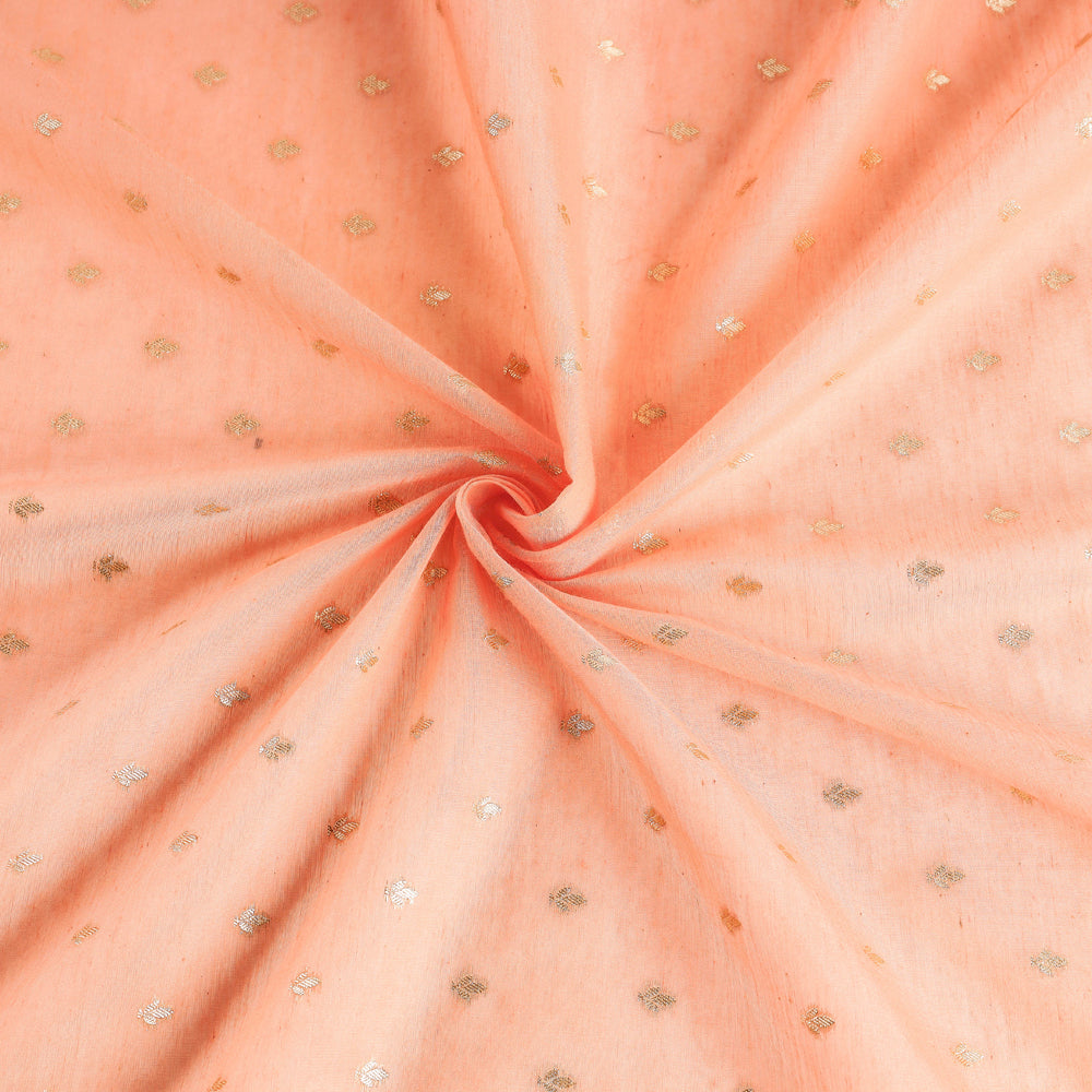 Buy Pure Banarasi Handwoven Cutwork Buti Silk Cotton Fabric Online at iTokri.com