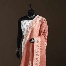 Pure cotton barmer cutwork applique dupatta 06 - handcrafted