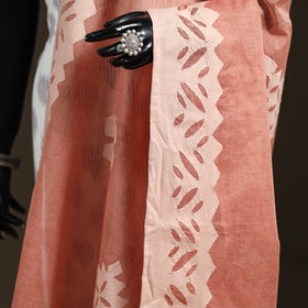 Pure cotton barmer cutwork applique dupatta 06 - handcrafted