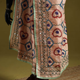 Ranihati chapa work chanderi silk hand embroidery dupatta