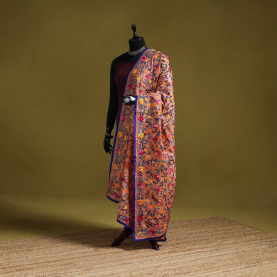 Ranihati chapa work chanderi silk hand embroidery dupatta