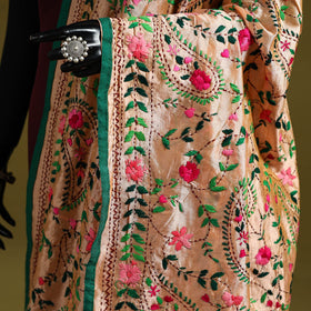 Ranihati chapa work chanderi silk hand embroidery dupatta