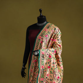 Ranihati chapa work chanderi silk hand embroidery dupatta