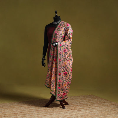 Ranihati chapa work chanderi silk hand embroidery dupatta