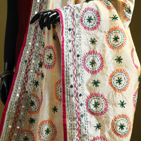 Ranihati chapa work chanderi silk hand embroidery dupatta
