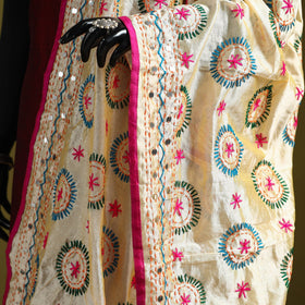 Ranihati chapa work chanderi silk hand embroidery dupatta