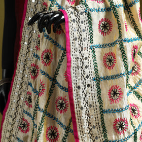 Ranihati chapa work chanderi silk hand embroidery dupatta