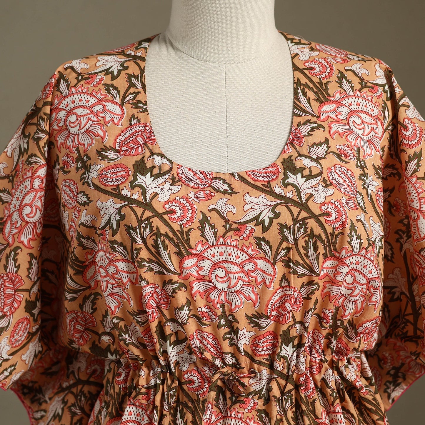 Sanganeri Block Print Cotton Kaftan (Short)