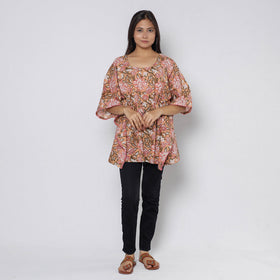 Sanganeri Block Print Cotton Kaftan (Short)