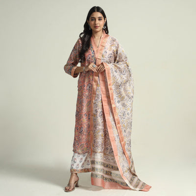 Sanganeri Kurta with Palazzo & Dupatta Set