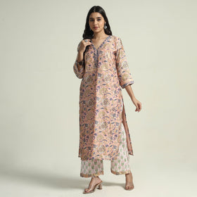Sanganeri Kurta with Palazzo & Dupatta Set