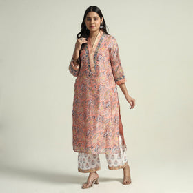 Sanganeri Kurta with Palazzo & Dupatta Set