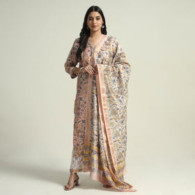 Sanganeri Kurta with Palazzo & Dupatta Set
