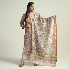Sanganeri Kurta with Palazzo & Dupatta Set