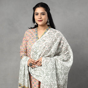 Sanganeri Kurta with Palazzo & Dupatta Set

