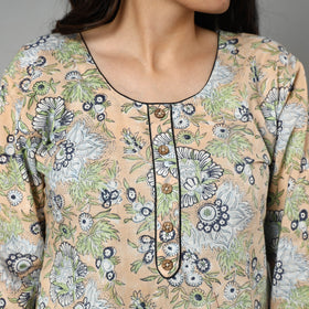  Sanganeri Block Printing Cotton Long Kurta Online 